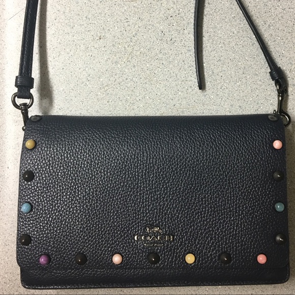 Coach Handbags - Coach Hayden Foldover Crossbody Clutch with Rivets